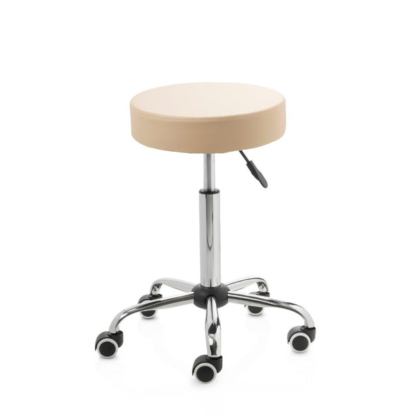 ZenGrowth Tabouret Beige met chroom frame