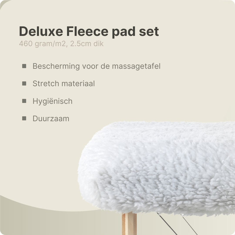 Fluffy Fleece Deluxe Hoeslaken Wit met Hoofdsteunhoesje