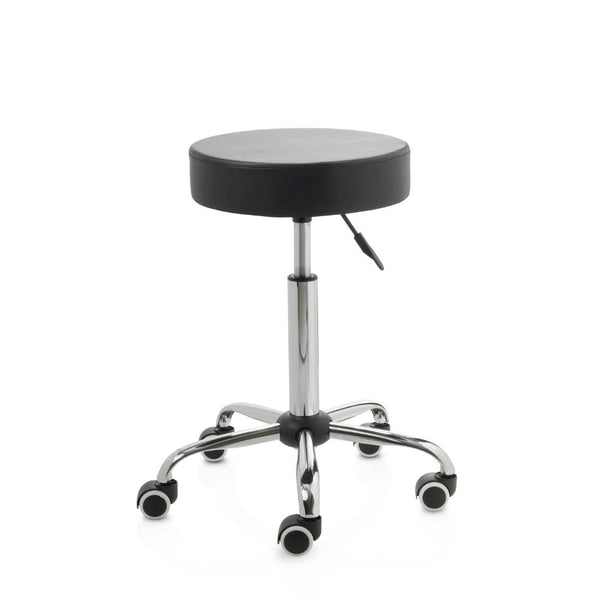 ZenGrowth Tabouret Zwart met chromen frame