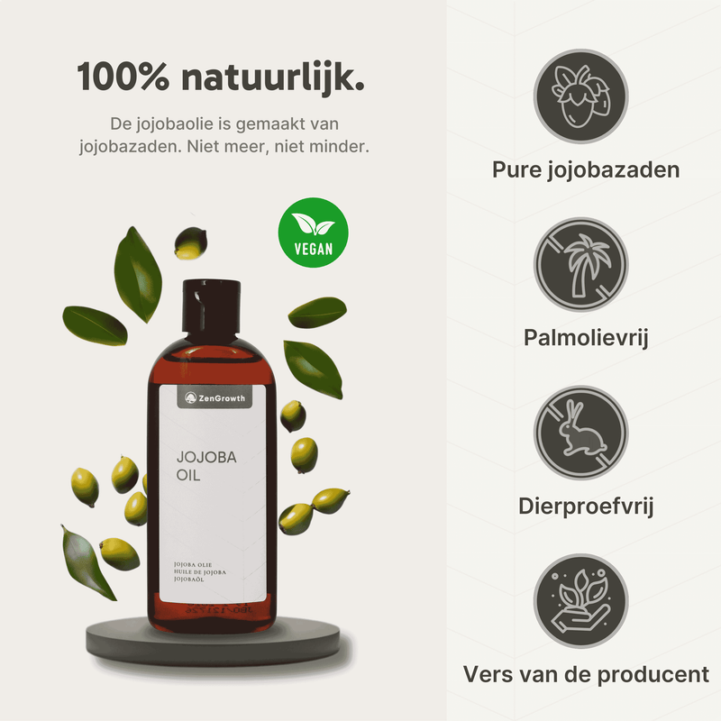 ZenGrowth 100% Koudgeperste Jojoba Olie 150ml