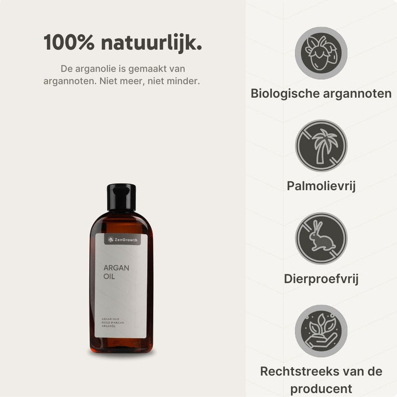 ZenGrowth 100% Koudgeperste Biologische Argan Olie 150ml