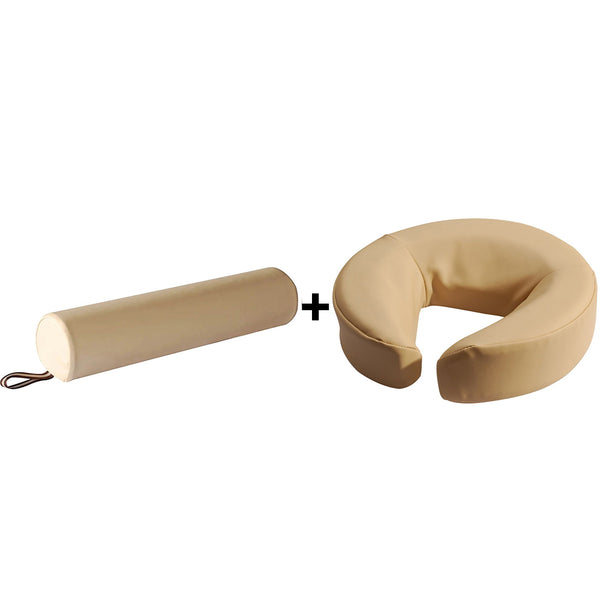 Tweedekans ZenGrowth Hoofdsteunkussen Beige+ ZenGrowth Voetenrol 3/4 Rond Beige