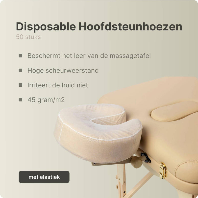 Massage Hoofdsteunhoezen met Elastiek 50 Stuks