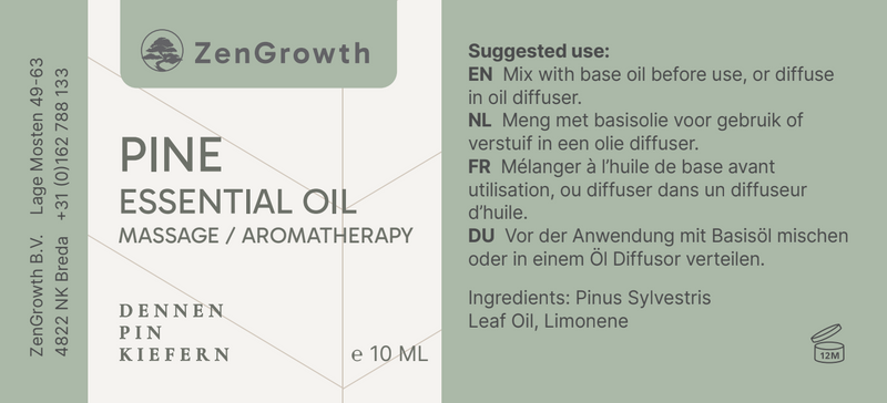 ZENGROWTH Biologische Etherische Olie Den 10ml