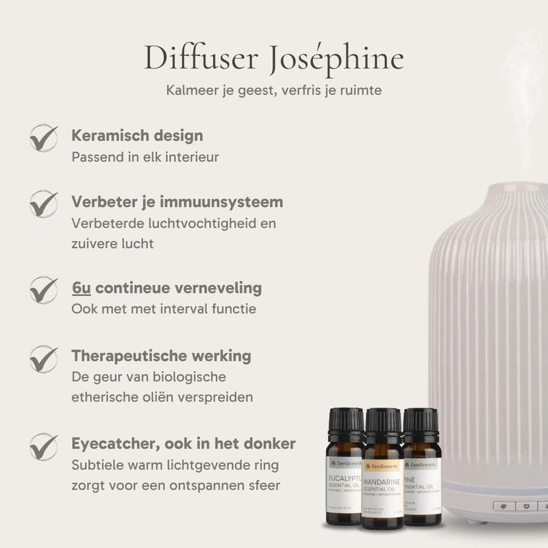 Winter set - Josephine Diffuser + 3x 10ml Etherische olie