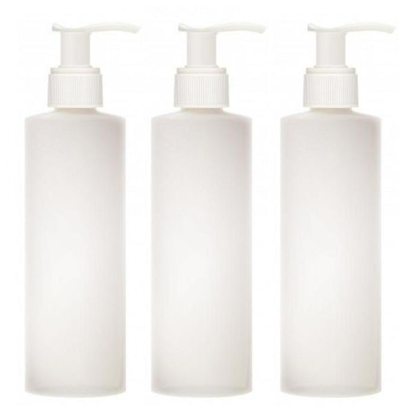 3x Round Bottle with Pump 250ml (Compatible with our Oil Warmer)